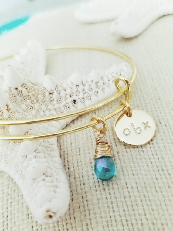 Items similar to Outer Banks Bracelet Cape May OBX Jewelry Gold Bangle
