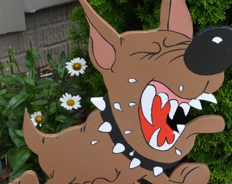 Guard dog lawn stake yard art