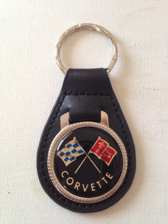 Chevrolet Corvette Keychain Genuine Leather Chevrolet Key