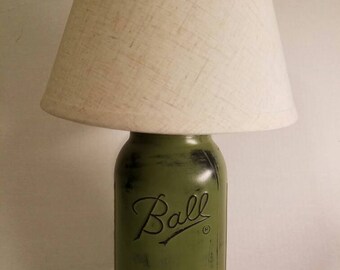 Mason jar table lamp, Accent lamp, Home decor. Southern decor, Home lighting, Lamps, country decor, gift ideas, Mason jars