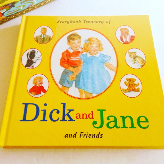 Vintage Hardcover Book:  Storybook TREASURY DICK and JANE and Friends, Childrens Book, Early Reader, Kids Books, Gifts for Children, Kids