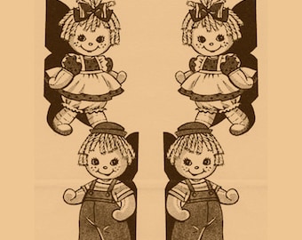 Raggedy doll pattern | Etsy