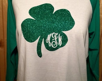 st pattys day raglan tee