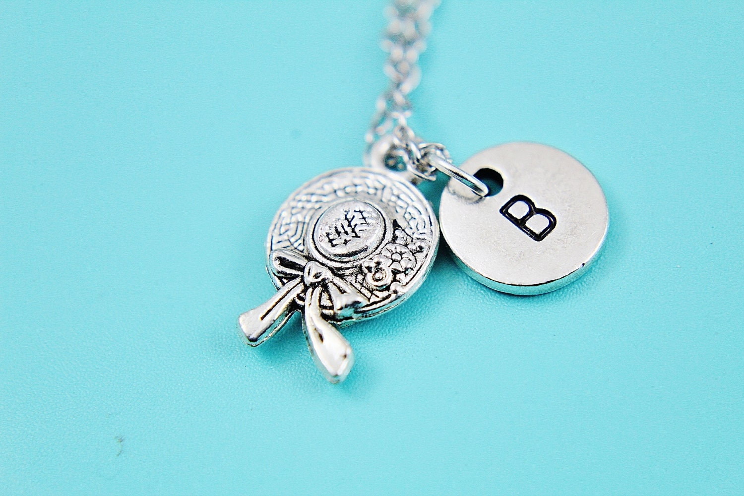 Silver Lady Hat Charm Necklace Ladies Hat Charm Woman's