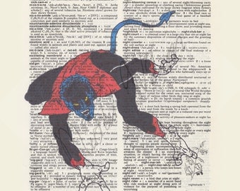 Marvel Comics X-Men Nightcrawler on dictionary page print