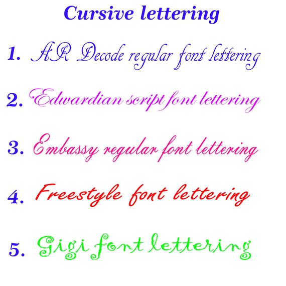 Cursive font vinyl lettering 2.70 inch custom by Bigteesprinting