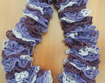 Purple Ruffle Scarf