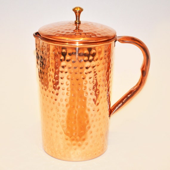 Hammered Copper Water Jug / Pitcher by Indesizines