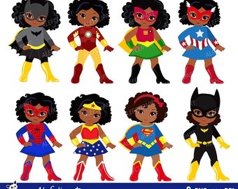 Girls Superhero Clip Art Supergirl Clipart African By Alefclipart C