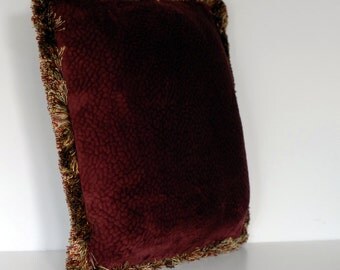 solid black pillows with fringe velvet silk by justtherightpillow