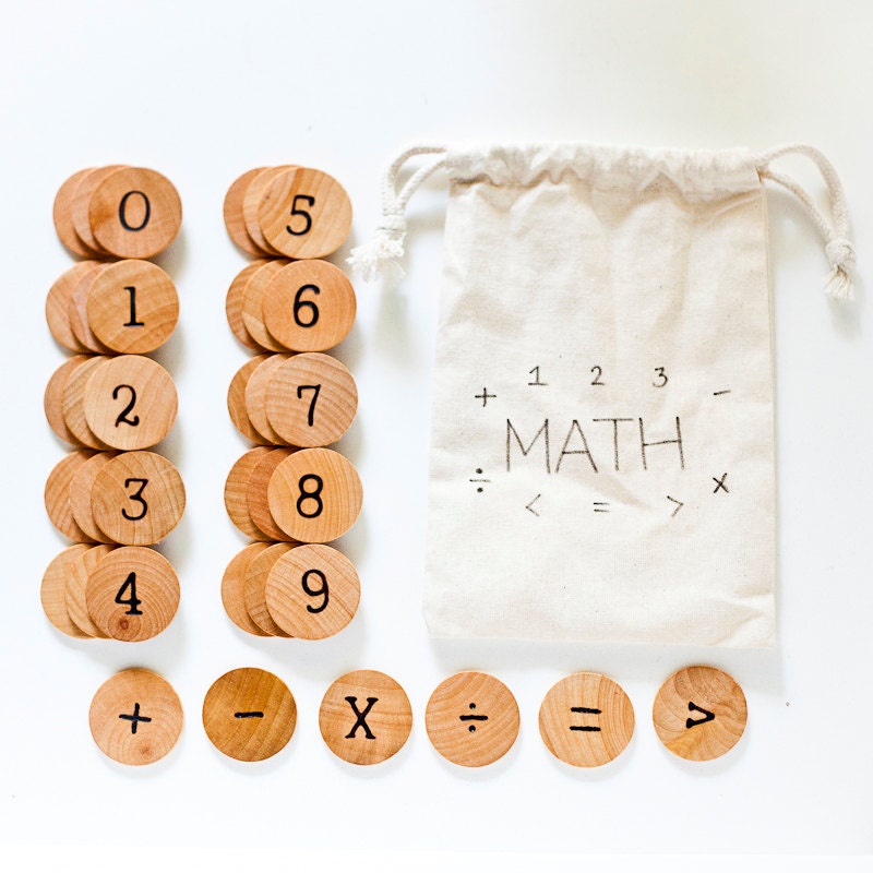 Wood Math Set Educational Game / Math Set / Montessori Math