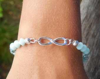 Swarovski crystal and sterling silver bracelet