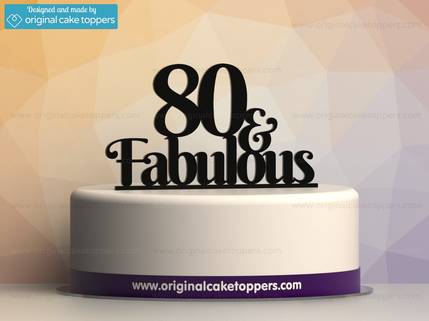 80th Birthday Cake Topper 80 And Fabulous Black 