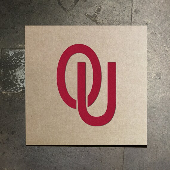Oklahoma Sooners Vintage OU Logo Stencil by TheStencilStop on Etsy