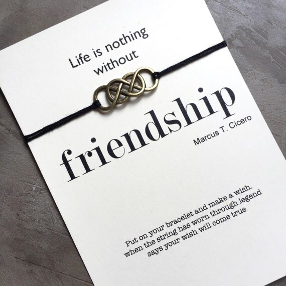 Friendship bracelet Wish bracelet Friendship quote by Carrieclover