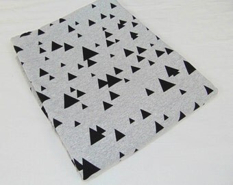 triangles jersey, cotton jersey, sewing fabric, fabric yardage, jersey fabric, geometric jersey, fabric by the yard, fabric by the metres