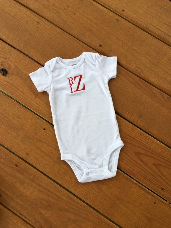 Personalized Monogrammed Onesie Baby Boy or Girl