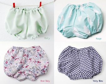 Short Bébé Fille Garçon Rayé Couche-culotte - 100% Polyester - Taille 6-18 Mois - Idéal été Plage Anniversaire - 2