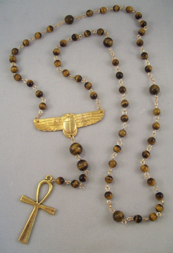 Tigers Eye Gemstone Prayer Beads Meditation Beads Gratitude