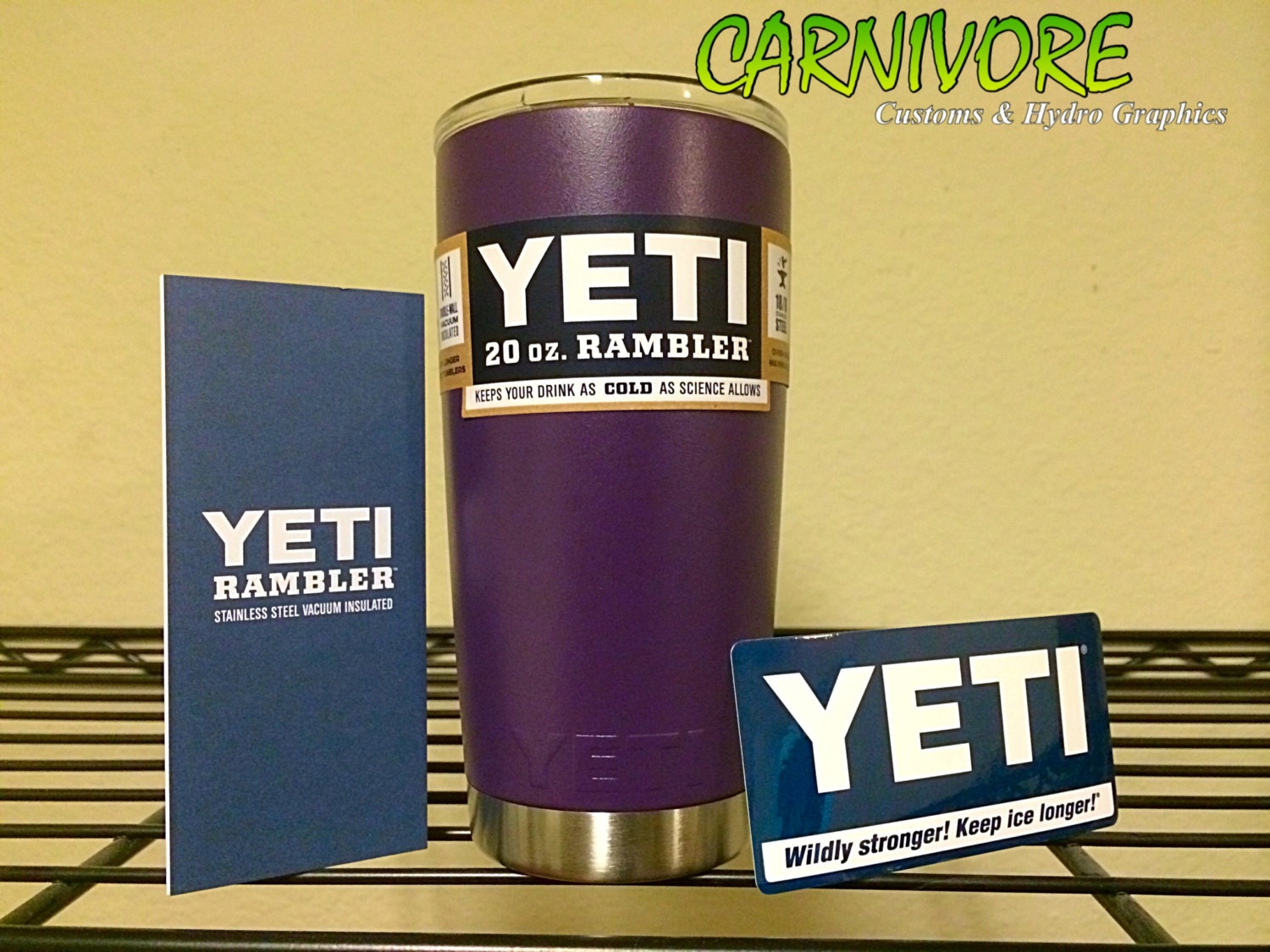 YETI Rambler Tumbler 20oz Purple Priority by CarnivoreCreations