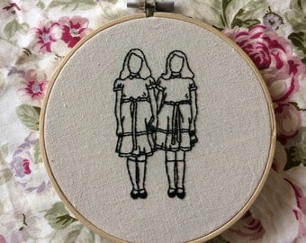 Twins from 'The Shining' Embroidery Hoop
