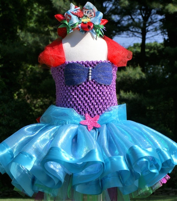 Little Mermaid Inspired Tutu Dress Princess Ariel inspired