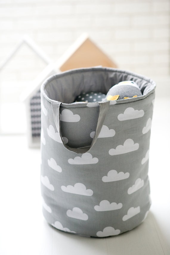 Cotton Fabric Storage Basket Laundry Basket Toy Basket