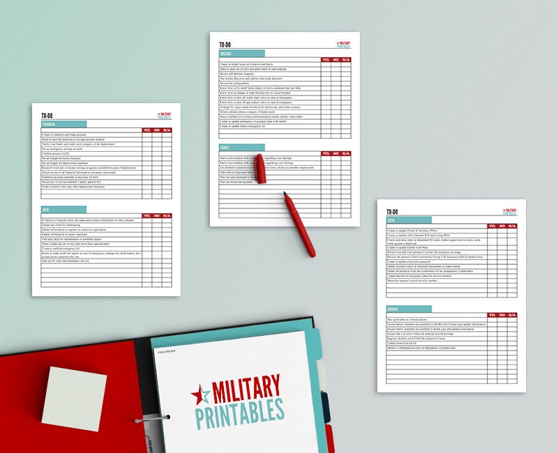 Deployment Checklist for Military Spouses and Families