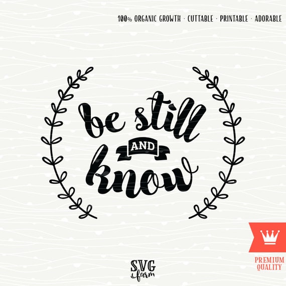 Download Be Still and Know Wreath SVG Decal Cutting File Prayer