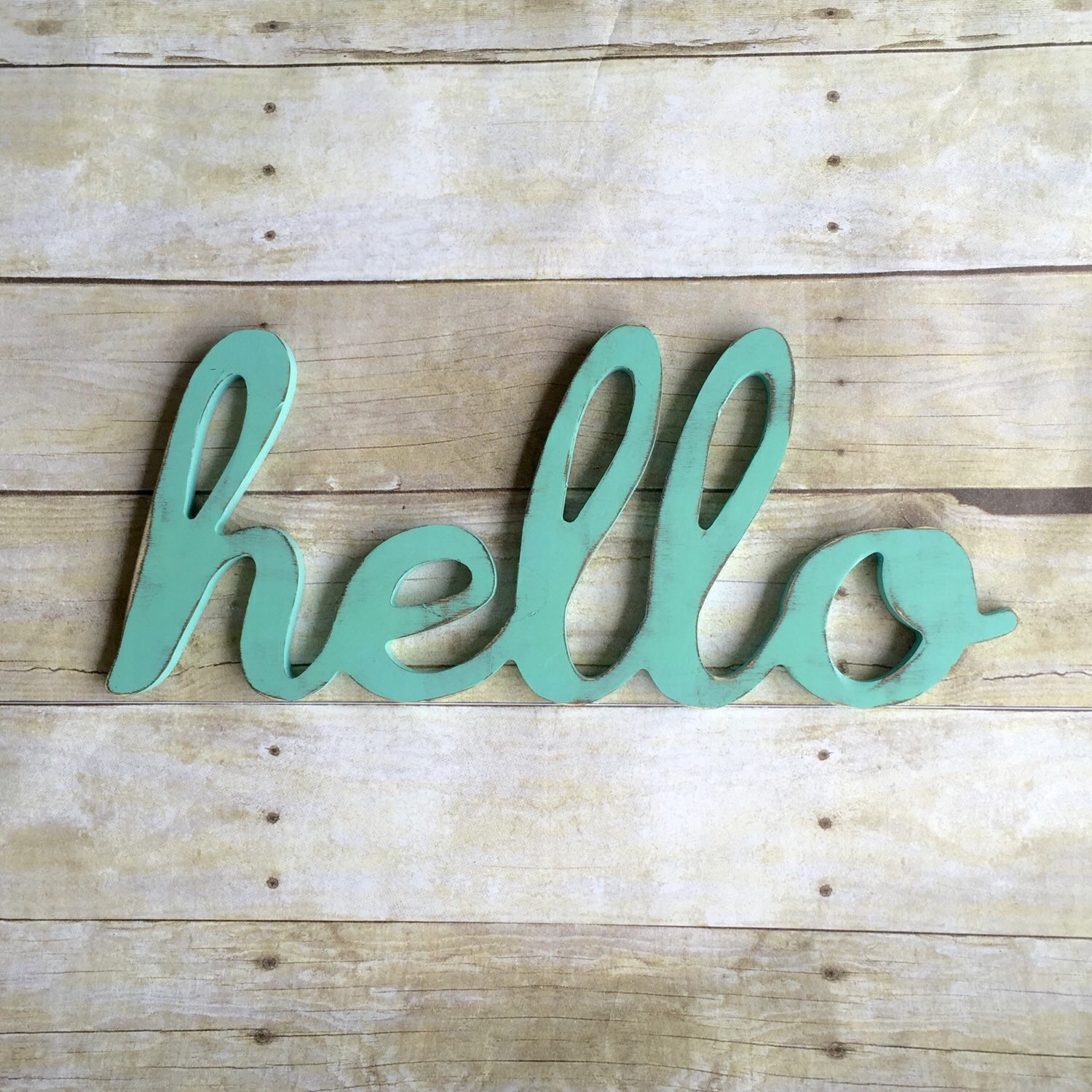 Cursive Hello wood sign hello sign painted hello sign hello