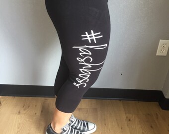 Younique custom Leggings black work out pants #lashboss capri pants - custom your own pair