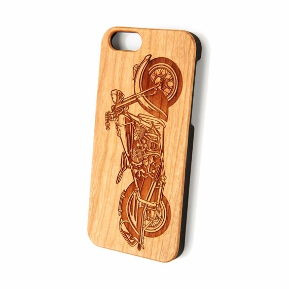 Motorcycle iPhone 5 case iPhone 6s case Wood iPhone 5s case