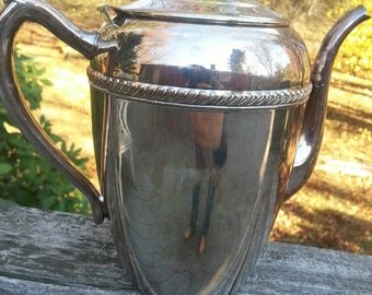 Silver Plate, silver on copper, F B Rogers, Wedding, ShabbyChic, Coffee pot, Tea pot