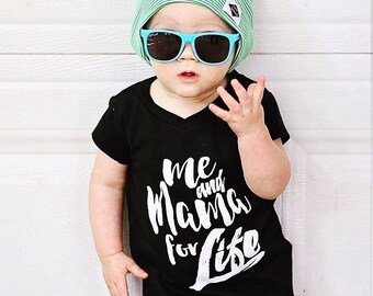 Baby Boy Clothes, Modern Toddler Tshirt, Clothes For Boys, Boys Shirts, Hip Hop Kids Clothes, Toddler Birthday Gift, Me and Mama For Life
