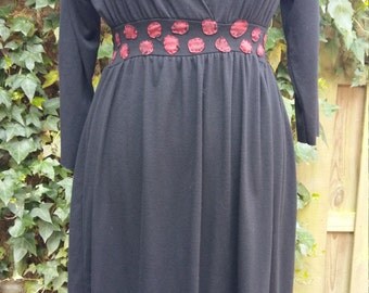 Black Jersey dress with long sleeve