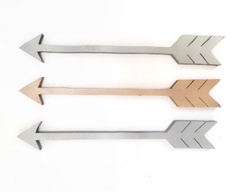 Arrow Wall Decor,(set of 3) Wooden Arrow Decor, Arrow Wall Hanging, Metallic Wall decor, Mixed Metallic, wood decor, dorm decor