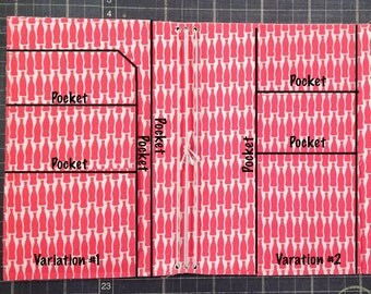Pockeedori/Choose Your Hunkeedori Size/ Extra Wide/ Standard/ Personal/ Mini/ Fabric Midori/ Fabric Travelers Notebook/ Daily Planner