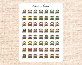 Mini Bed (matte planner stickers, perfect for planners)