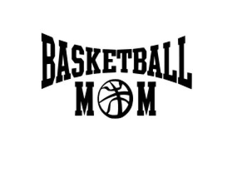 Basketball Mom SVG File. For Silhouette or Cricut Machines. For use with HTV, Oracle 631/651, Paper cutter file