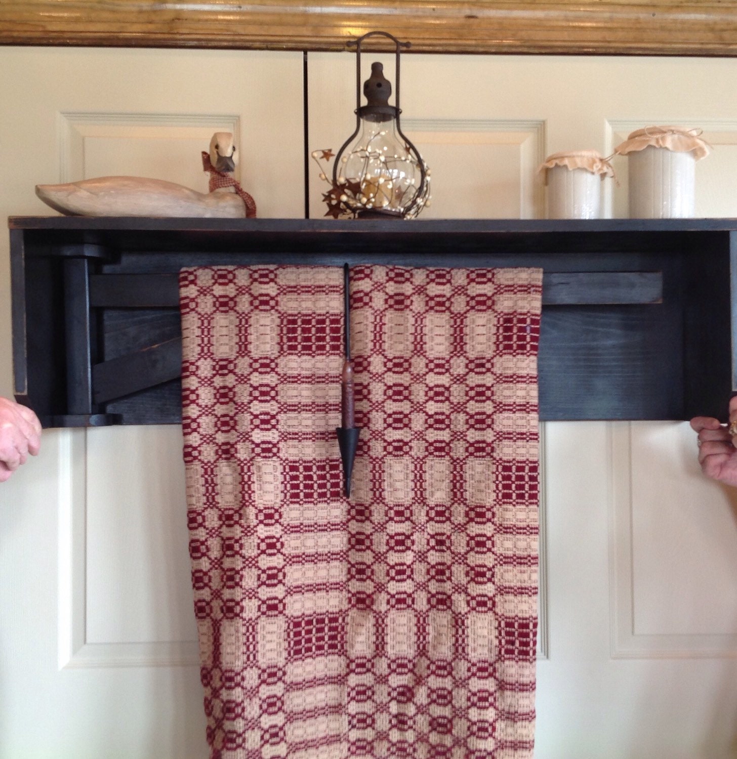 Blanket Crane Wall Shelf Country Primitive Wall Shelf