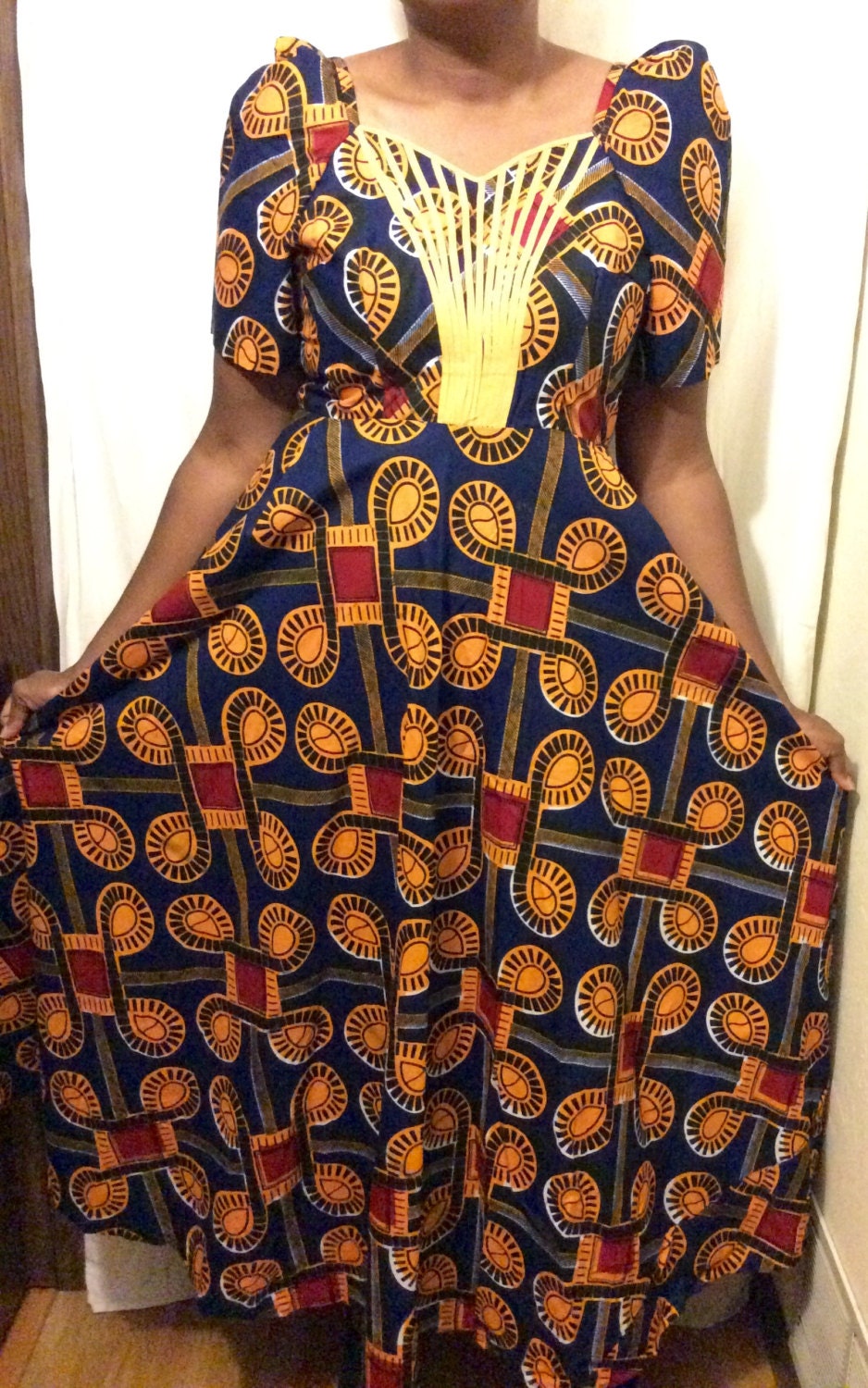 African Print Dress by ElleKayAfroPrints on Etsy