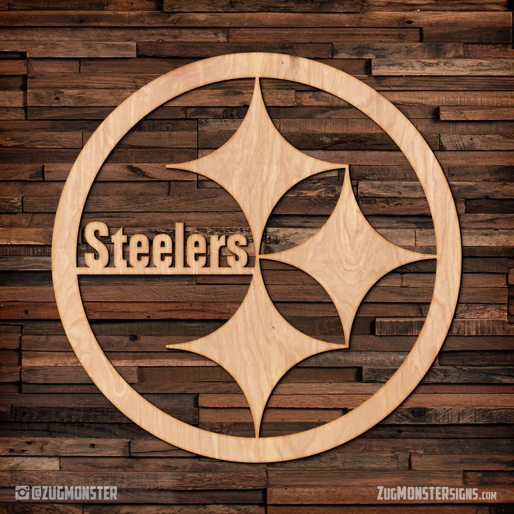 Pittsburgh Steelers wood hanging wall art sign