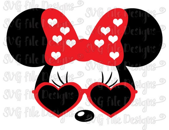 Download Minnie Mouse Heart Sunglasses Disney Layered by SVGFileDesigns