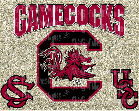 South Carolina Gamecocks Layered Football Logo by SVGFileDesigns