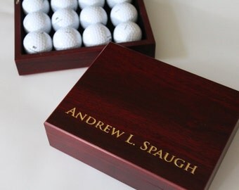 Golf gift for men, Personalized Cigar Box, Gift Box for Brother or Dad