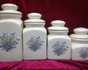 Four Piece Ceramic Canister Set