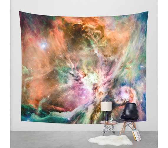 Orion Nebula Wall Tapestry Space Tapestry by EarthMoonStarsStudio