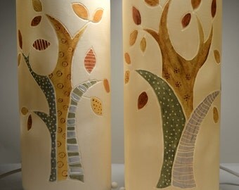 Couple of beside lamps "Trees"