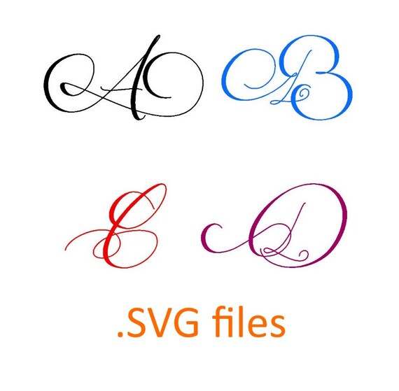 Download scroll letter svg monogram svg Alphabet svg by ...