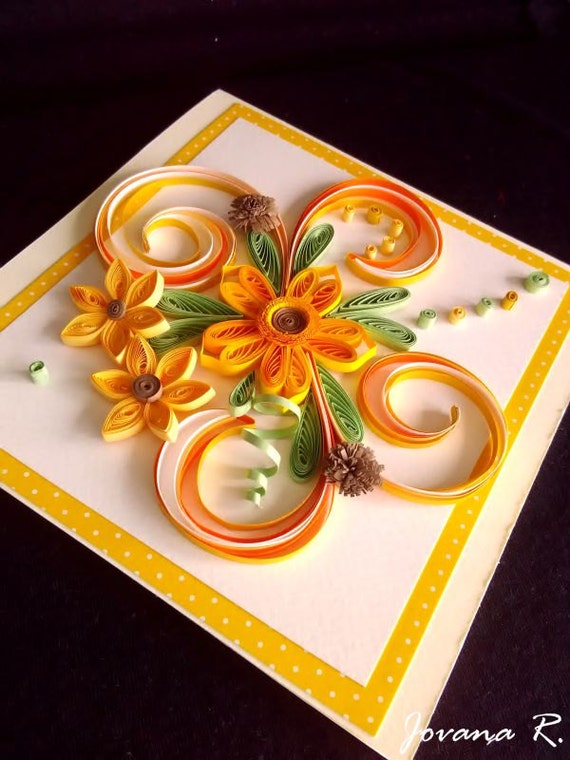 unique handmade greeting cardquilling cardbirthday